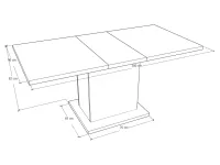 Dobozos Asztal 140x90+40 méretrajz 1